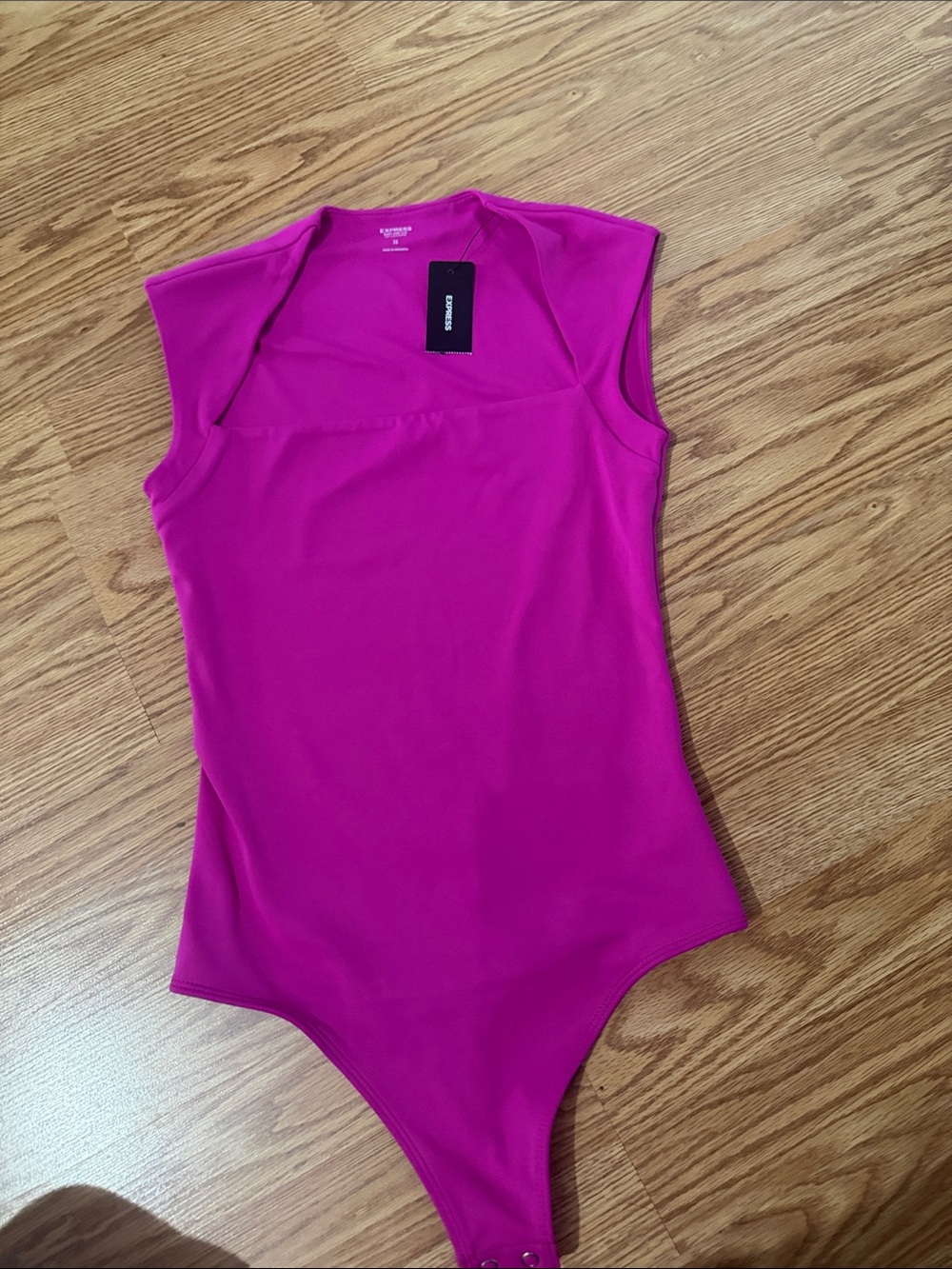 Express Fuchsia Sleeveless Bodysuit